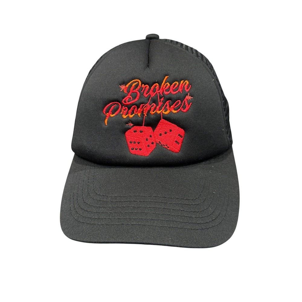 Broken Promises Trucker Hat Unisex OS Black Excellent Hot Wheels Dice Snapback
